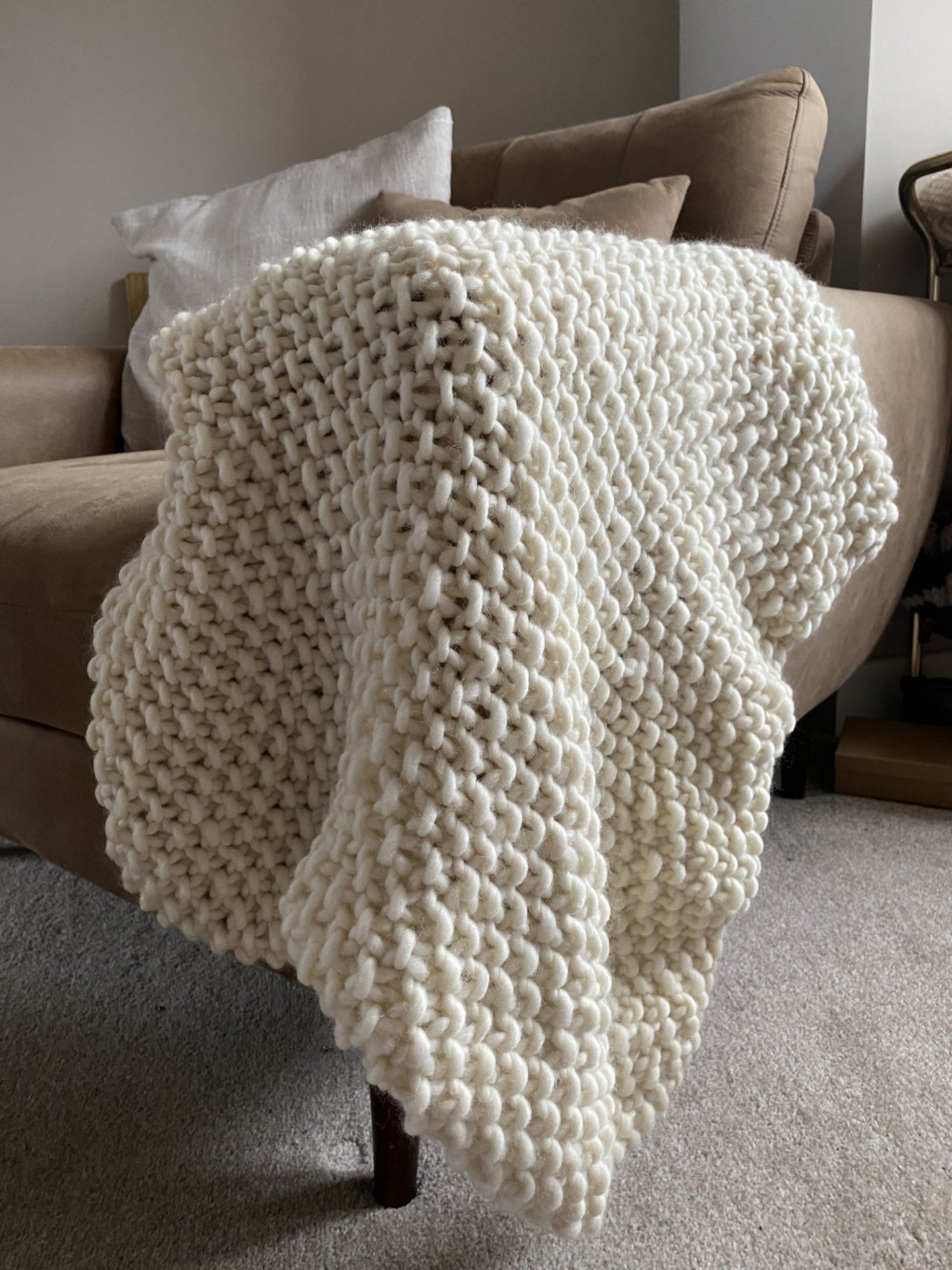 Handmade Chunky Merino Wool Baby Blanket